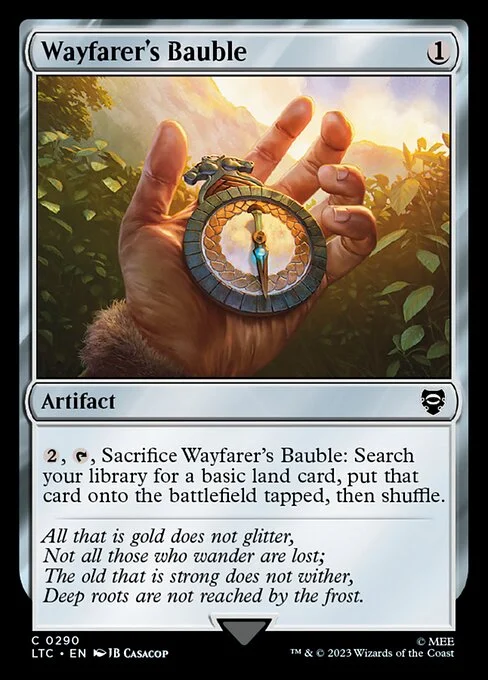 Wayfarer's Bauble, carta Magic di tipo Artifact illustrata da JB Casacop