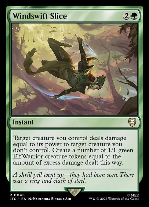 Windswift Slice, carta Magic di tipo Instant illustrata da Narendra Bintara Adi