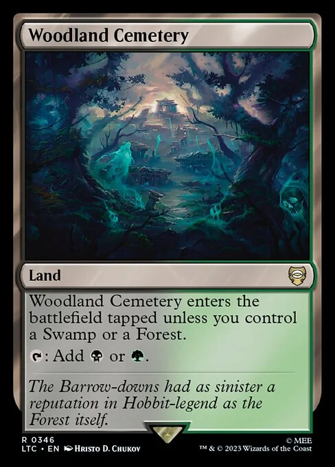 Woodland Cemetery, carta Magic di tipo Land illustrata da Hristo D. Chukov