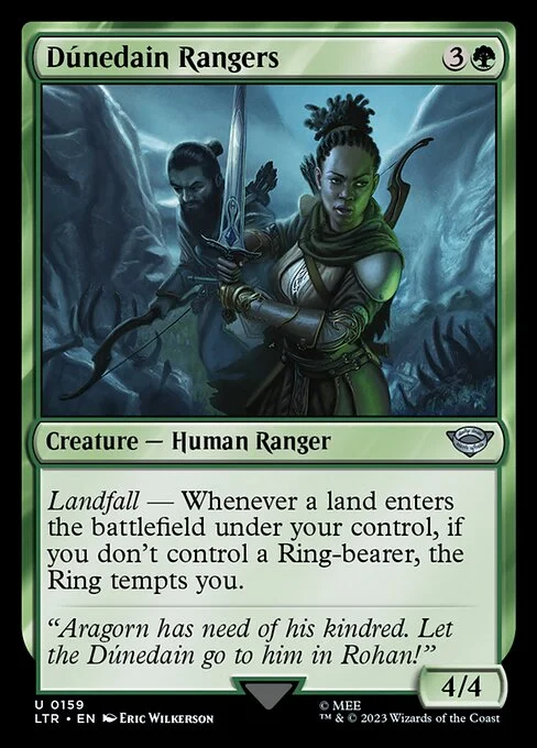 Dúnedain Rangers, carta Magic di tipo Creature — Human Ranger illustrata da Eric Wilkerson