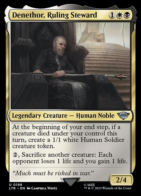 Denethor, Ruling Steward, carta Magic di tipo Legendary Creature — Human Noble illustrata da Campbell White