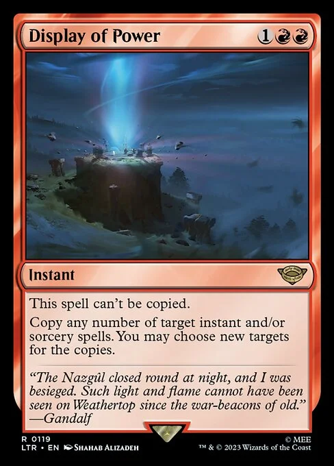 Display of Power, carta Magic di tipo Instant illustrata da Shahab Alizadeh