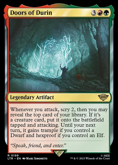 Doors of Durin, carta Magic di tipo Legendary Artifact illustrata da Marc Simonetti