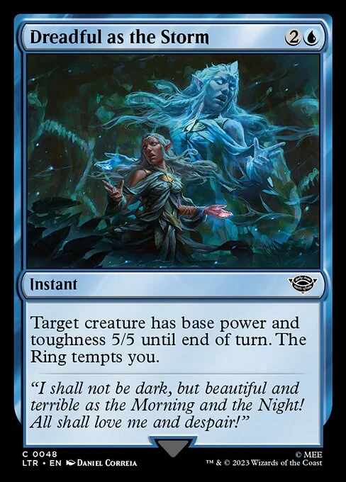 Dreadful as the Storm, carta Magic di tipo Instant illustrata da Daniel Correia