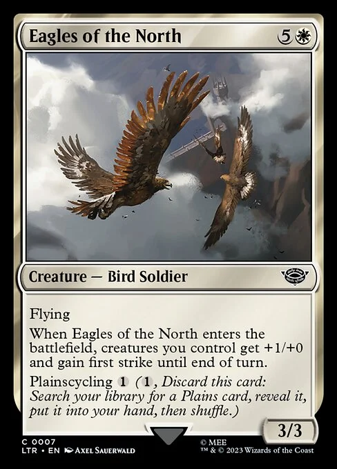 Eagles of the North, carta Magic di tipo Creature — Bird Soldier illustrata da Axel Sauerwald
