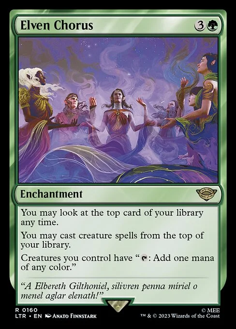 Elven Chorus, carta Magic di tipo Enchantment illustrata da Anato Finnstark