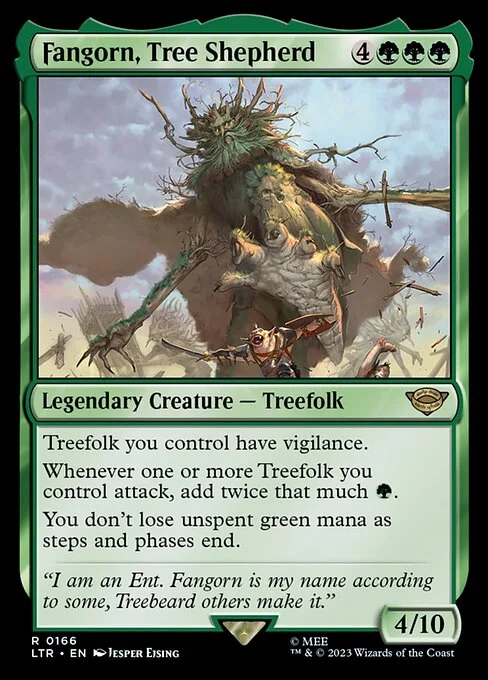 Fangorn, Tree Shepherd, carta Magic di tipo Legendary Creature — Treefolk illustrata da Jesper Ejsing