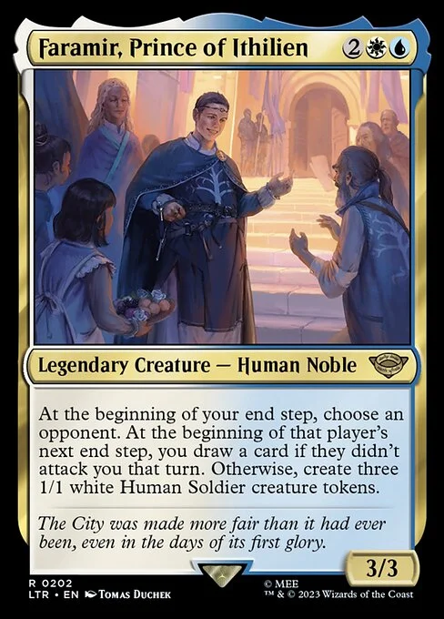 Faramir, Prince of Ithilien, carta Magic di tipo Legendary Creature — Human Noble illustrata da Tomas Duchek