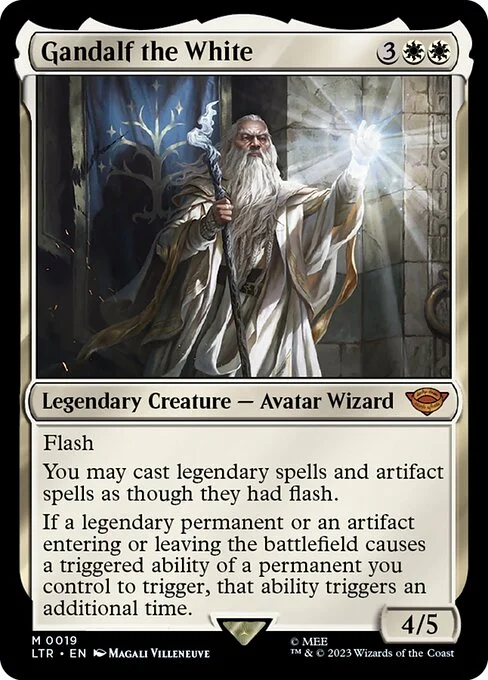 Gandalf the White, carta Magic di tipo Legendary Creature — Avatar Wizard illustrata da Magali Villeneuve