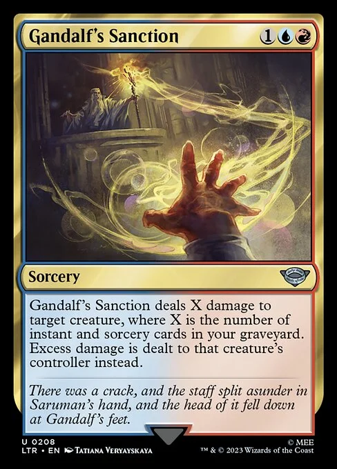 Gandalf's Sanction, carta Magic di tipo Sorcery illustrata da Tatiana Veryayskaya