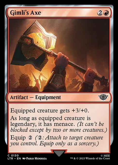 Gimli's Axe, carta Magic di tipo Artifact — Equipment illustrata da Pablo Mendoza
