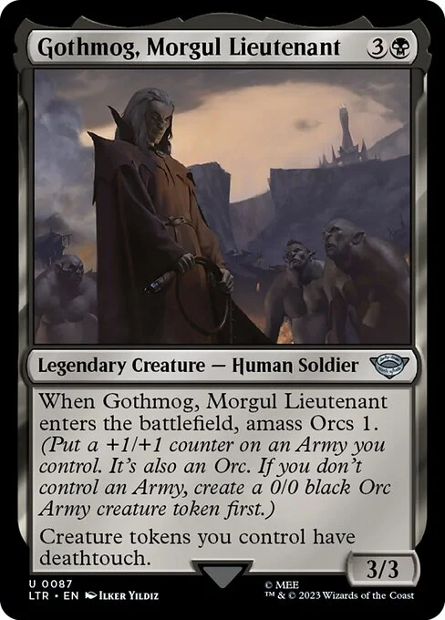 Gothmog, Morgul Lieutenant, carta Magic di tipo Legendary Creature — Human Soldier illustrata da Ilker Yildiz