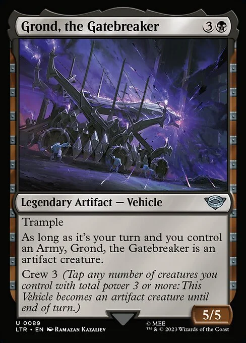 Grond, the Gatebreaker, carta Magic di tipo Legendary Artifact — Vehicle illustrata da Ramazan Kazaliev