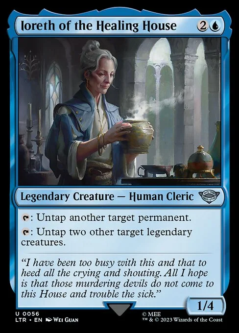 Ioreth of the Healing House, carta Magic di tipo Legendary Creature — Human Cleric illustrata da Wei Guan