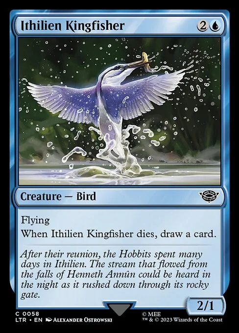 Ithilien Kingfisher, carta Magic di tipo Creature — Bird illustrata da Alexander Ostrowski