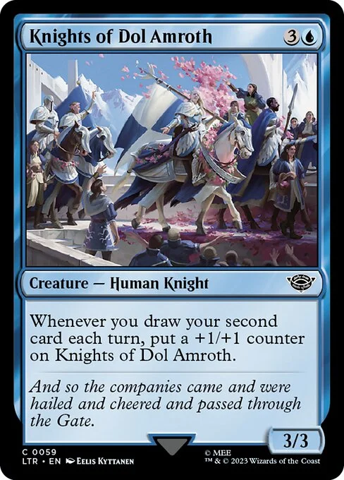Knights of Dol Amroth, carta Magic di tipo Creature — Human Knight illustrata da Eelis Kyttanen