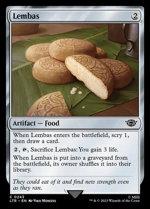 Lembas, carta Magic di tipo Artifact — Food illustrata da Viko Menezes