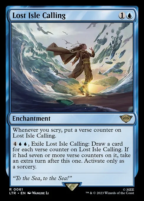 Lost Isle Calling, carta Magic di tipo Enchantment illustrata da Wangjie Li