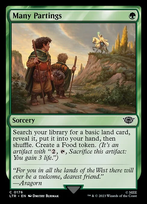 Many Partings, carta Magic di tipo Sorcery illustrata da Dmitry Burmak