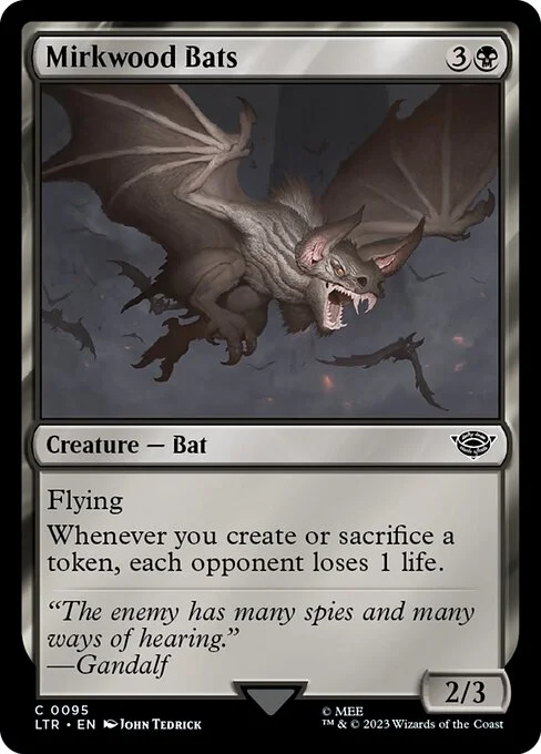 Mirkwood Bats, carta Magic di tipo Creature — Bat illustrata da John Tedrick