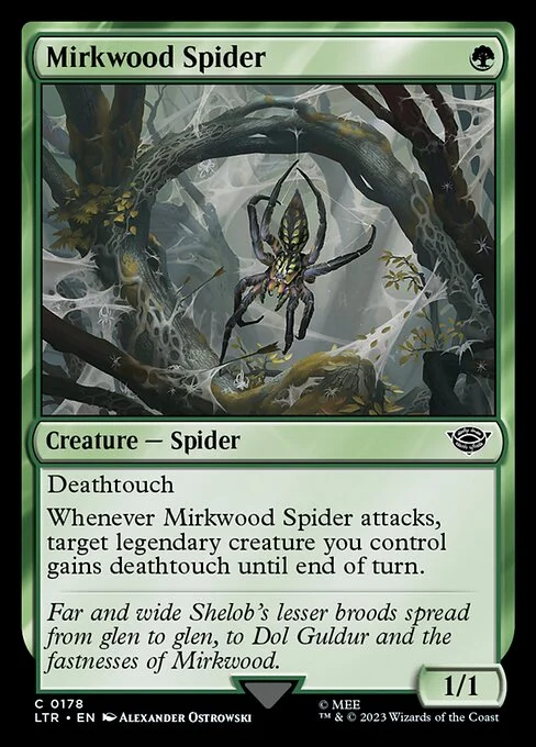 Mirkwood Spider, carta Magic di tipo Creature — Spider illustrata da Alexander Ostrowski