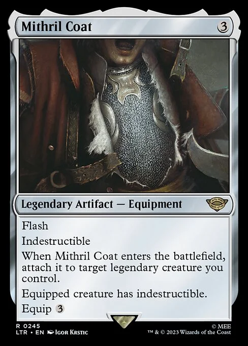 Mithril Coat, carta Magic di tipo Legendary Artifact — Equipment illustrata da Igor Krstic