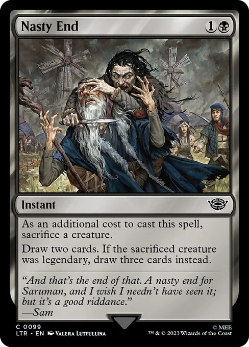 Nasty End, carta Magic di tipo Instant illustrata da Valera Lutfullina