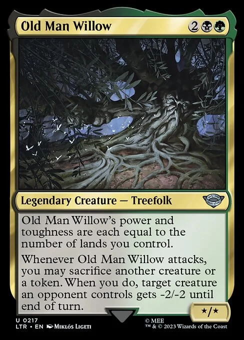 Old Man Willow, carta Magic di tipo Legendary Creature — Treefolk illustrata da Miklós Ligeti