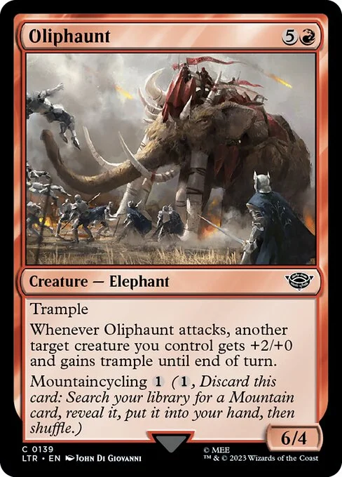 Oliphaunt, carta Magic di tipo Creature — Elephant illustrata da John Di Giovanni