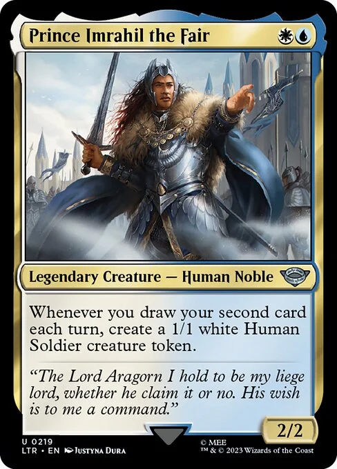 Prince Imrahil the Fair, carta Magic di tipo Legendary Creature — Human Noble illustrata da Justyna Dura