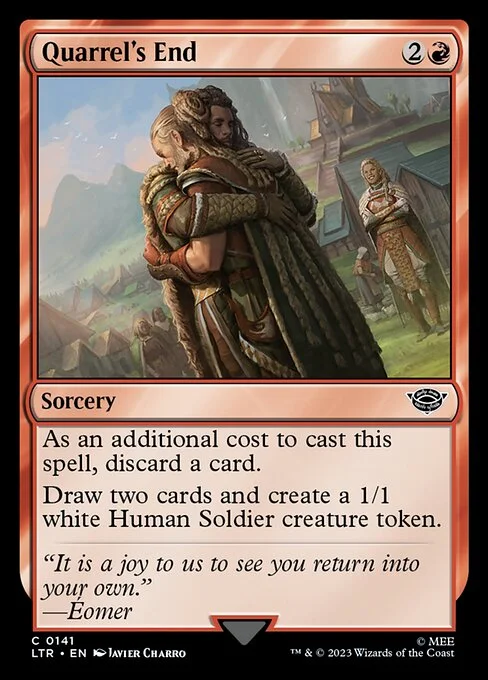 Quarrel's End, carta Magic di tipo Sorcery illustrata da Javier Charro