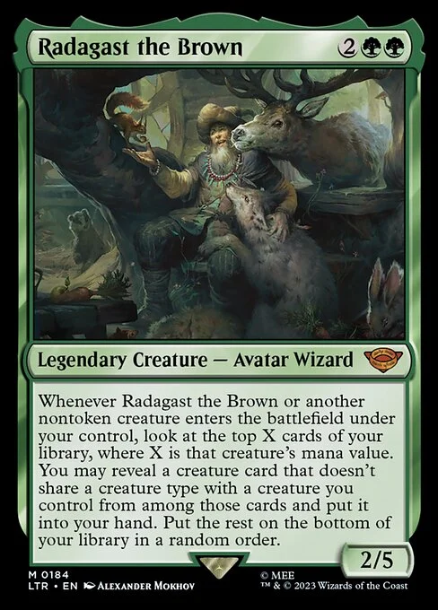 Radagast the Brown, carta Magic di tipo Legendary Creature — Avatar Wizard illustrata da Alexander Mokhov