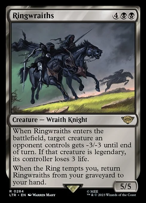Ringwraiths, carta Magic di tipo Creature — Wraith Knight illustrata da Warren Mahy