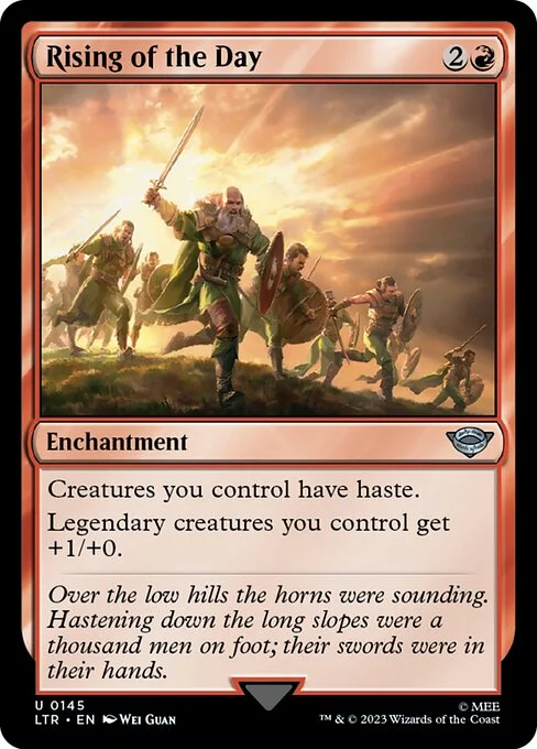 Rising of the Day, carta Magic di tipo Enchantment illustrata da Wei Guan