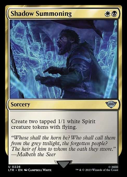 Shadow Summoning, carta Magic di tipo Sorcery illustrata da Campbell White
