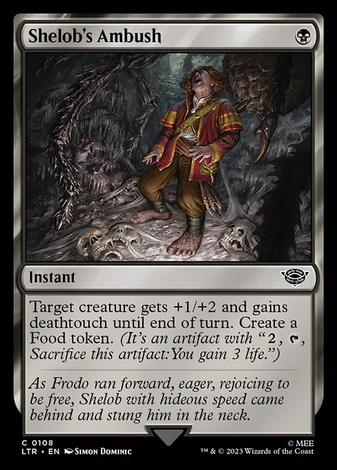 Shelob's Ambush, carta Magic di tipo Instant illustrata da Simon Dominic