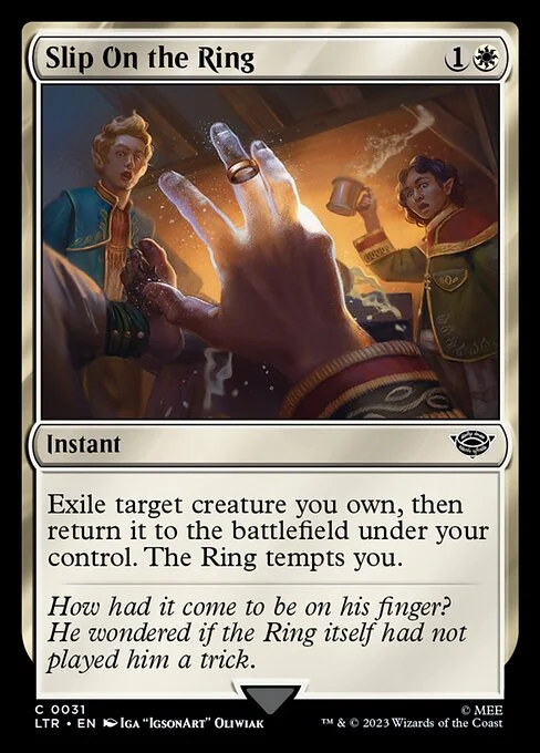 Slip On the Ring, carta Magic di tipo Instant illustrata da Iga Oliwiak