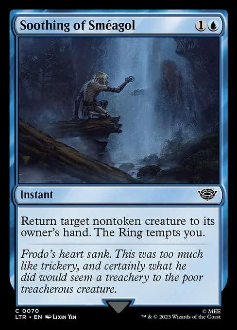 Soothing of Sméagol, carta Magic di tipo Instant illustrata da Lixin Yin