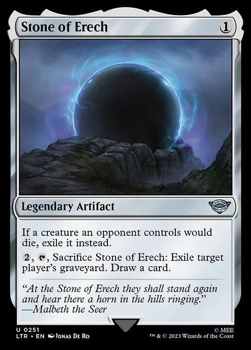 Stone of Erech, carta Magic di tipo Legendary Artifact illustrata da Jonas De Ro