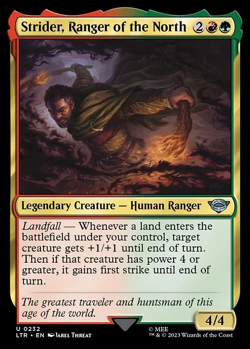 Strider, Ranger of the North, carta Magic di tipo Legendary Creature — Human Ranger illustrata da Jarel Threat
