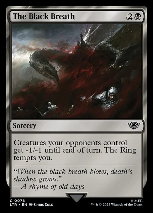 The Black Breath, carta Magic di tipo Sorcery illustrata da Chris Cold
