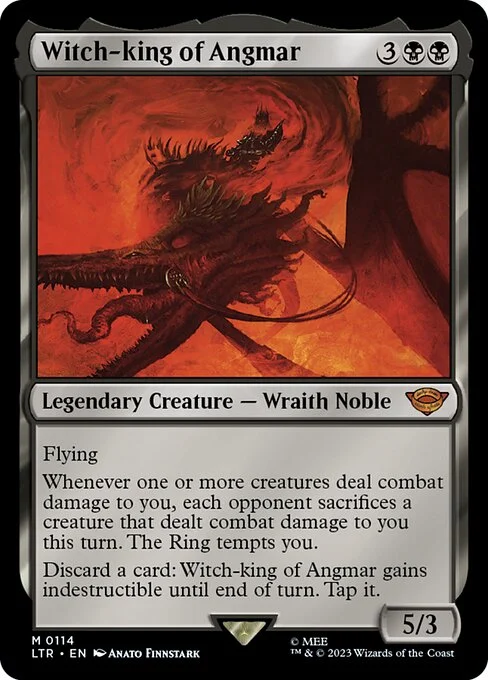 Witch-king of Angmar, carta Magic di tipo Legendary Creature — Wraith Noble illustrata da Anato Finnstark