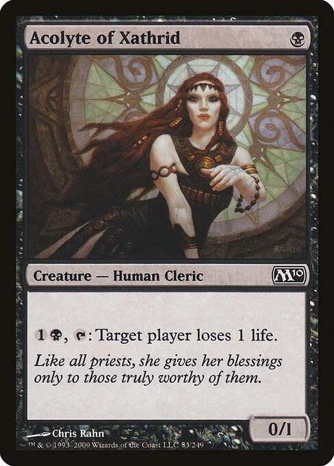 Acolyte of Xathrid, carta Magic di tipo Creature — Human Cleric illustrata da Chris Rahn