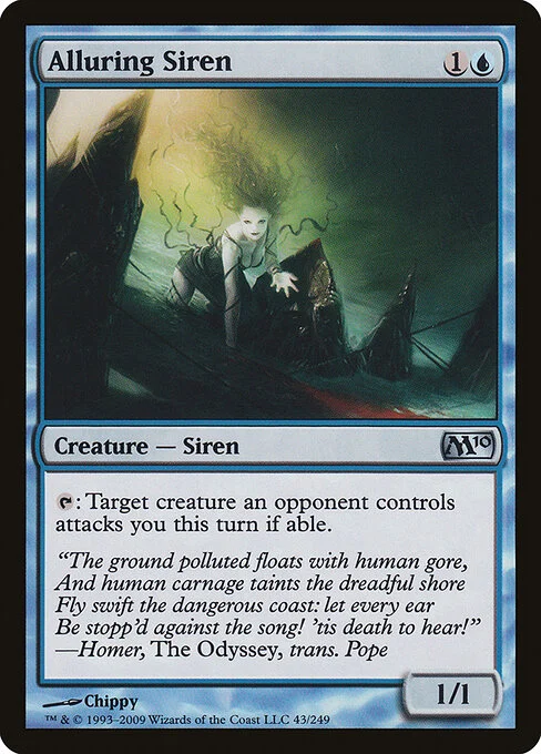 Alluring Siren, carta Magic di tipo Creature — Siren illustrata da Chippy