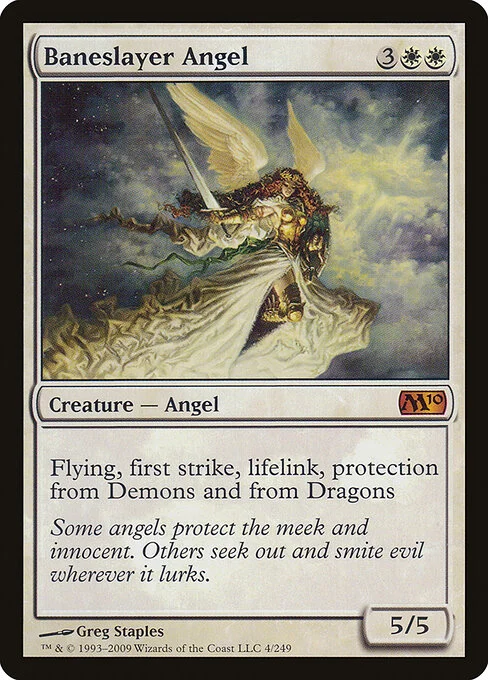 Baneslayer Angel, carta Magic di tipo Creature — Angel illustrata da Greg Staples