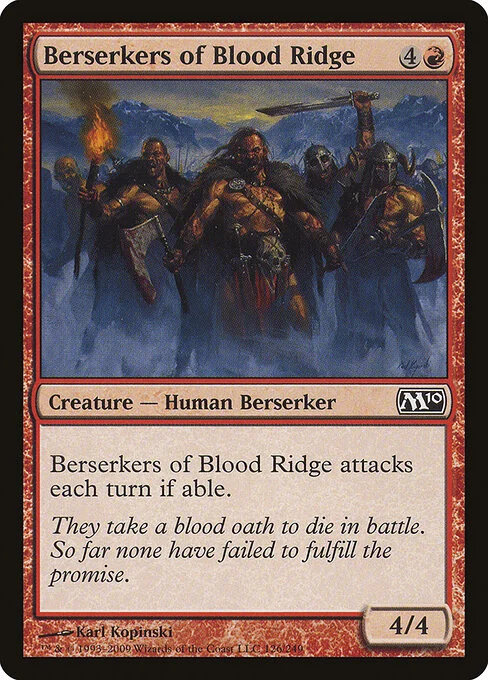 Berserkers of Blood Ridge, carta Magic di tipo Creature — Human Berserker illustrata da Karl Kopinski