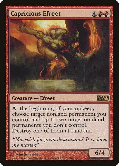 Capricious Efreet, carta Magic di tipo Creature — Efreet illustrata da Justin Sweet
