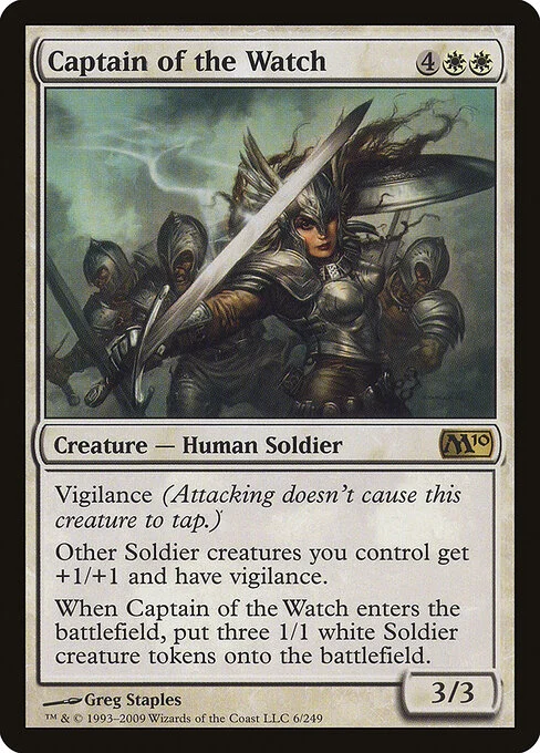 Captain of the Watch, carta Magic di tipo Creature — Human Soldier illustrata da Greg Staples