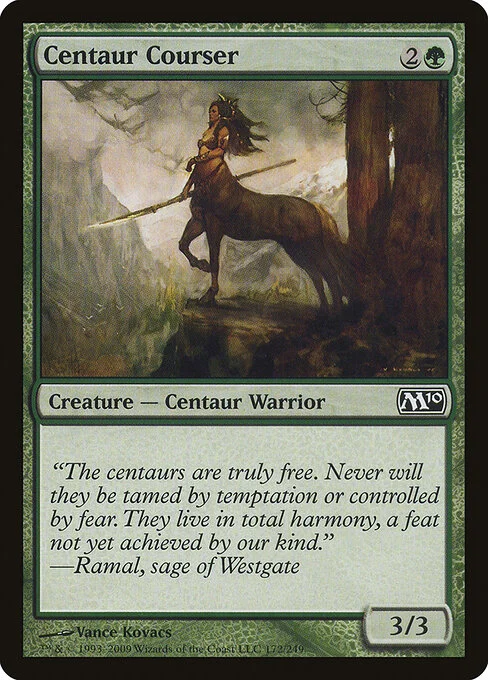 Centaur Courser, carta Magic di tipo Creature — Centaur Warrior illustrata da Vance Kovacs