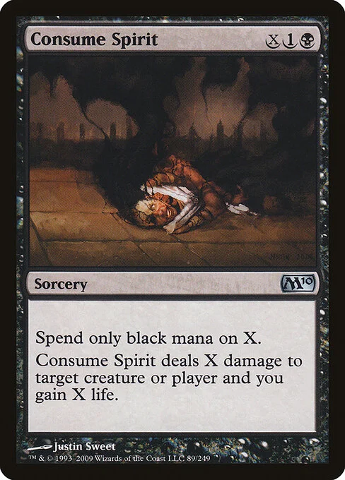 Consume Spirit, carta Magic di tipo Sorcery illustrata da Justin Sweet